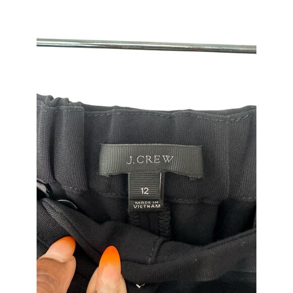 J.Crew Black Office Work Career Business Matte Crepe Pull On Easy Pant Size 12 - Picture 2 of 12